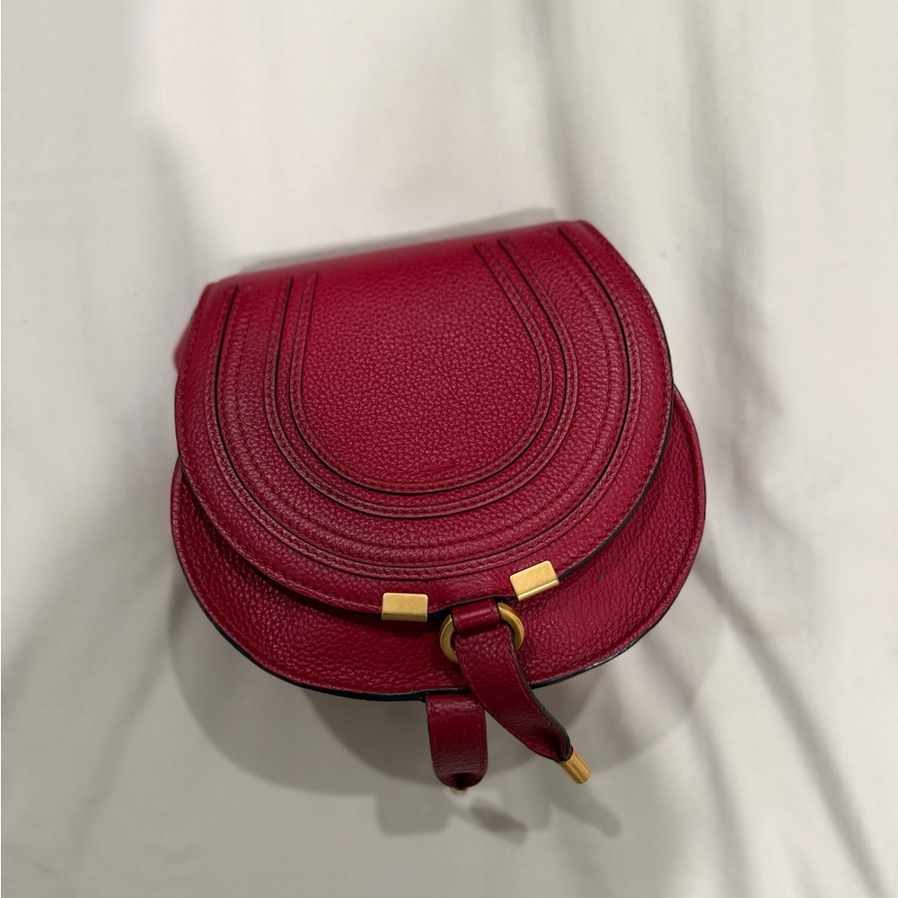 Chloé Small Marcie Leather Saddle Bag